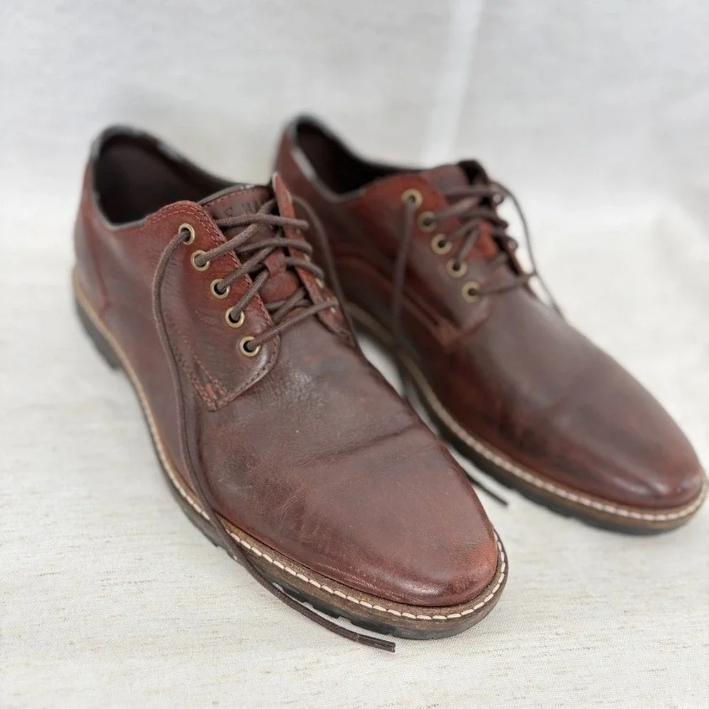 Cole Haan Nathan Plain Toe Oxford Lace Up Casual Dress Shoes‎ C30634 Men Sz 9 M